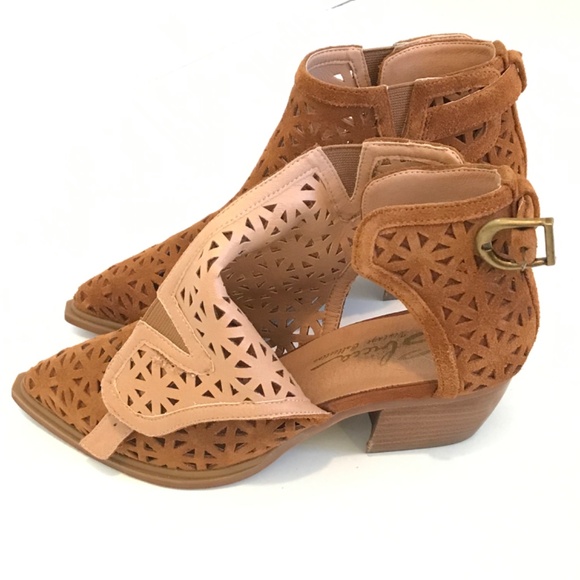 SBICCA Suede Ankle Boots Bohemian Chunky Block Heel Booties Women’s Size 7 - Picture 11 of 16